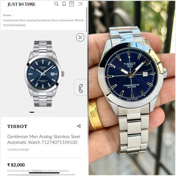 Tissot powermatic 80 chain blue