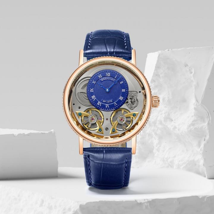 Breguet double engine blue copper automatic