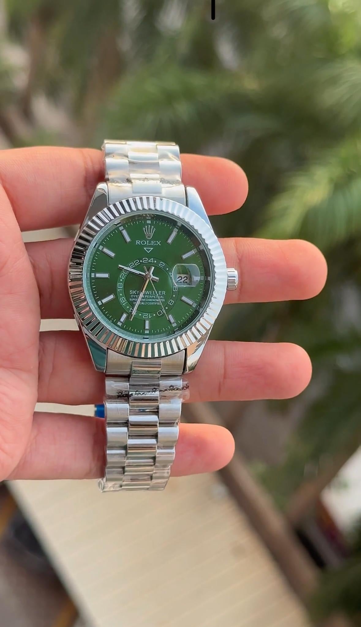 Rol-ex Sky Dweller Green