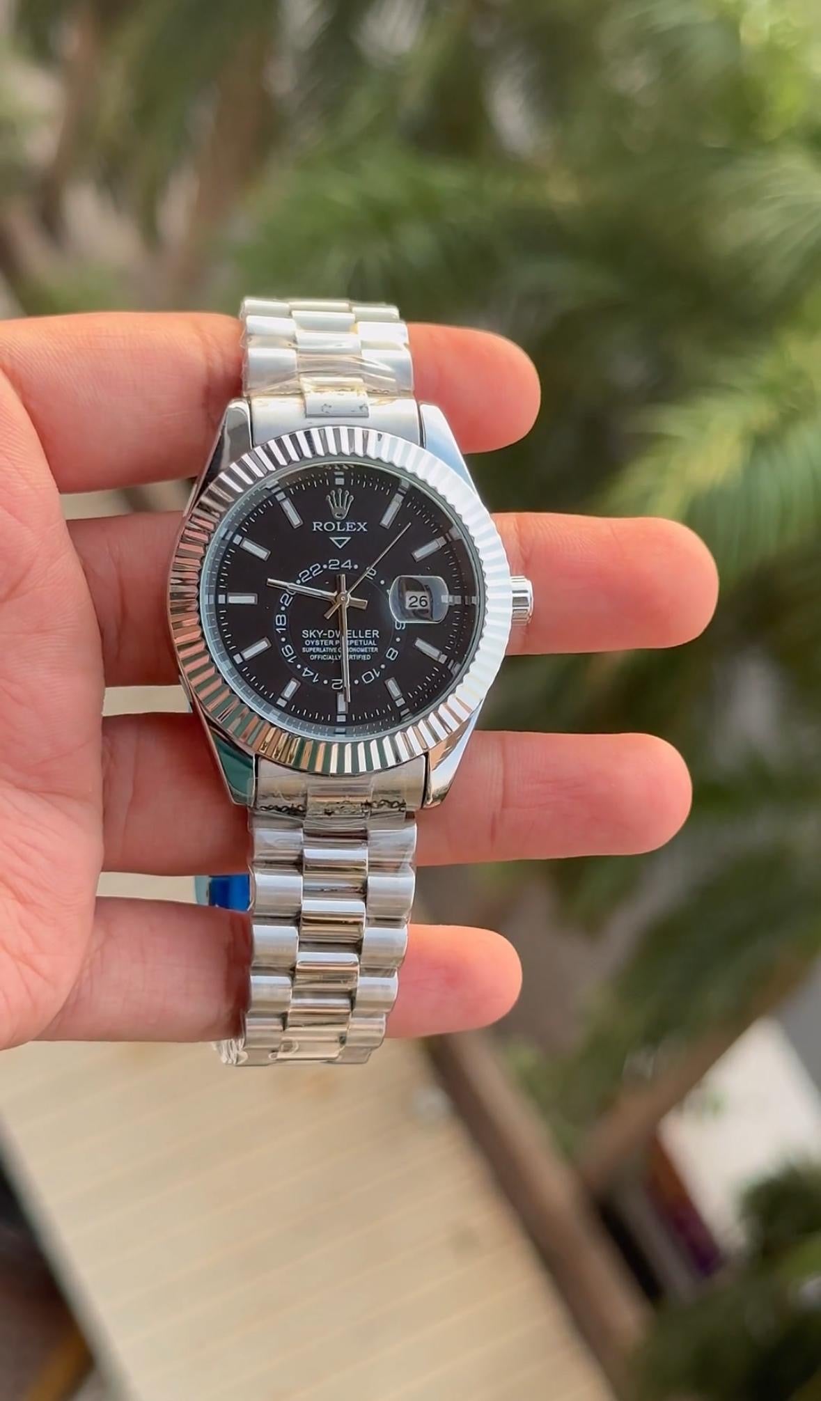 Exclusive Black Silver Watch
