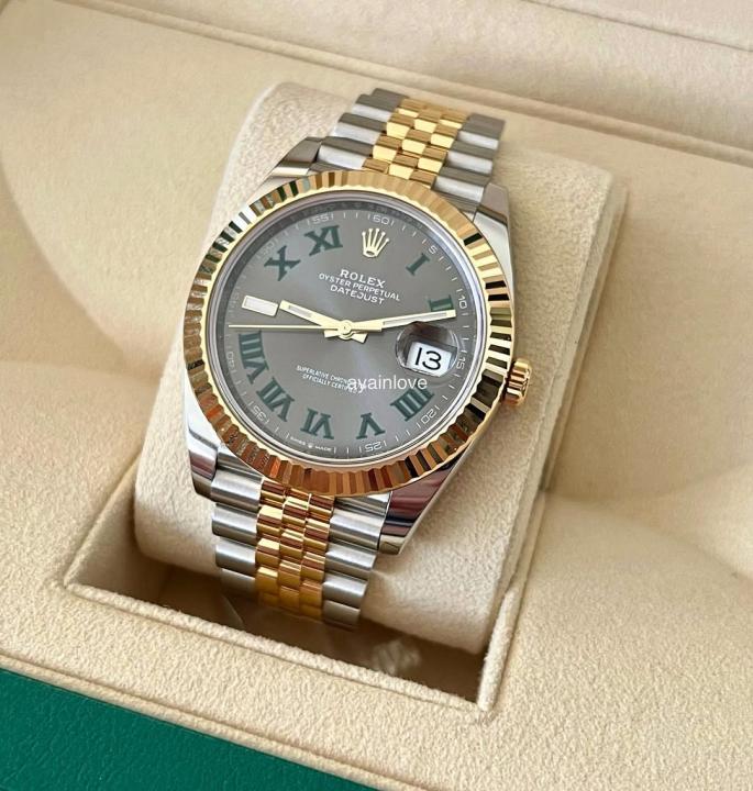 Rolex date just silver gold