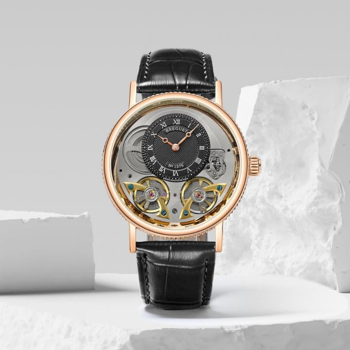 Breguet double engine tourbillion black  copper
