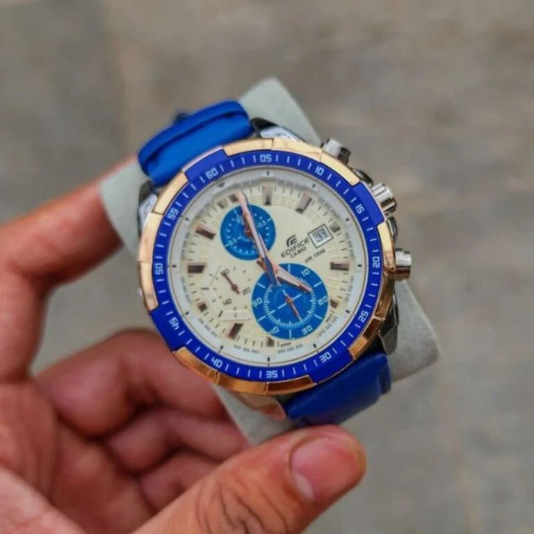 Blue Leather Watch