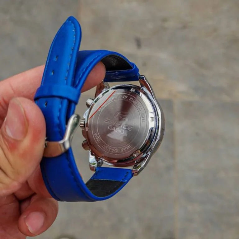 Blue Leather Watch