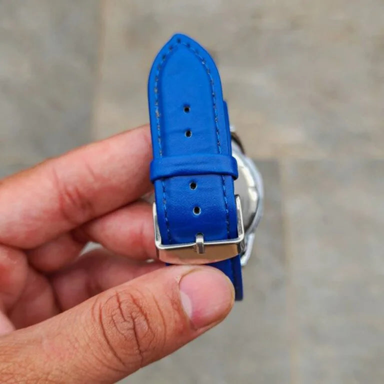 Blue Leather Watch