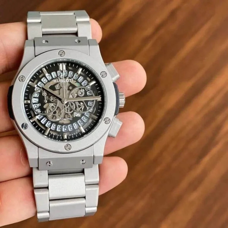 Silver Grey Metal Watch