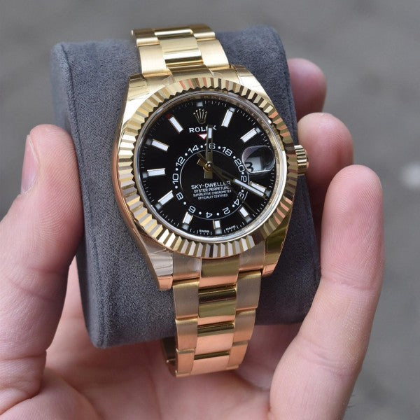 Rolex Oyster perpetual Sky Dweller black gold automatic