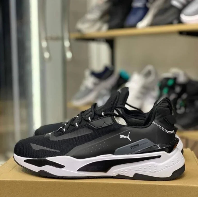RS-Fast Unmarked Black/White Sneakers