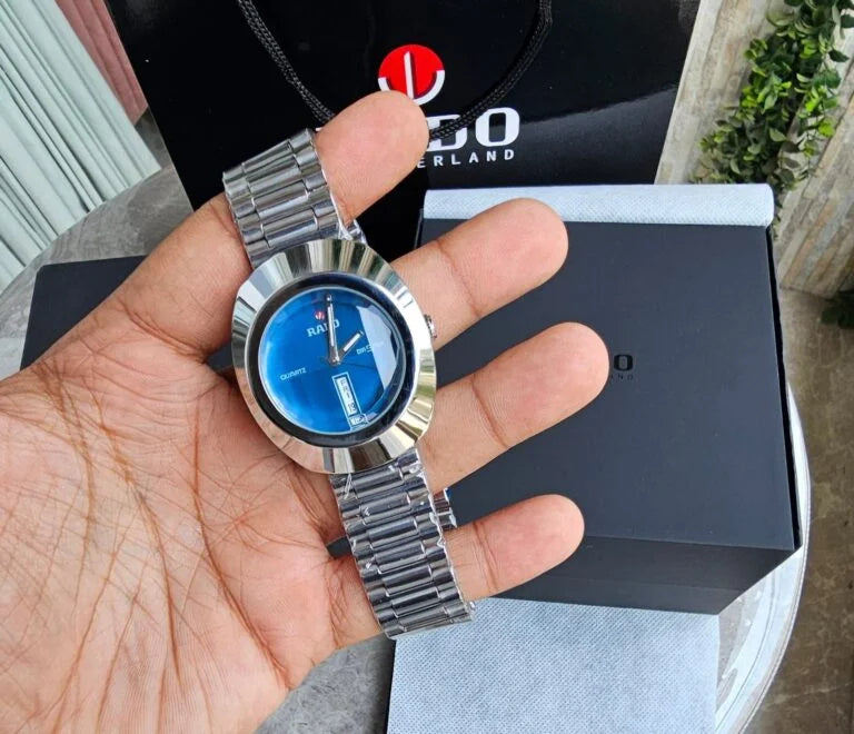 Distar Silver Blue Metal Watch