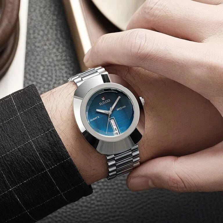 Distar Silver Blue Metal Watch