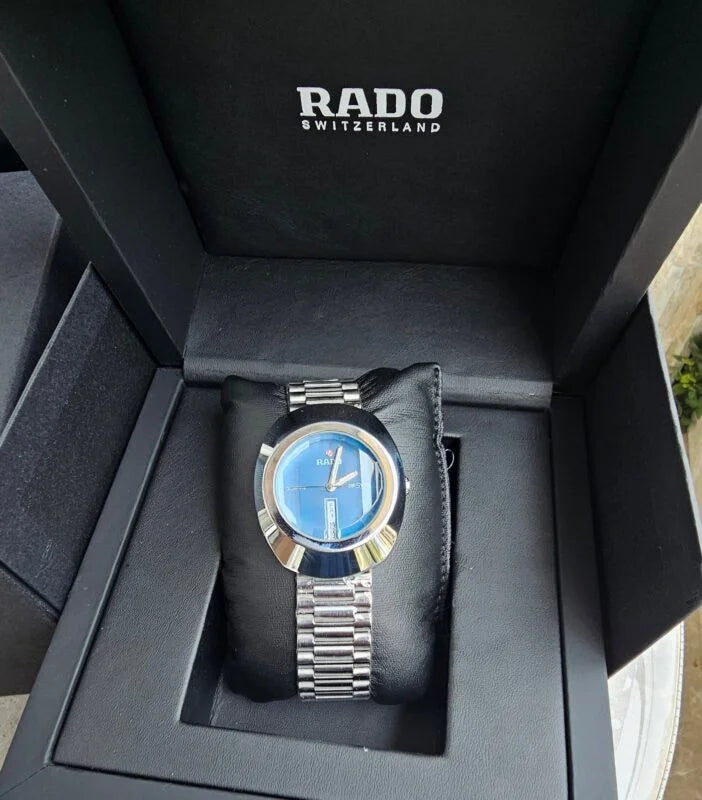 Distar Silver Blue Metal Watch