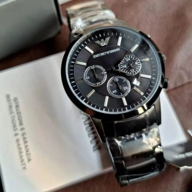 The Armani AR2453 Black Metal Watch