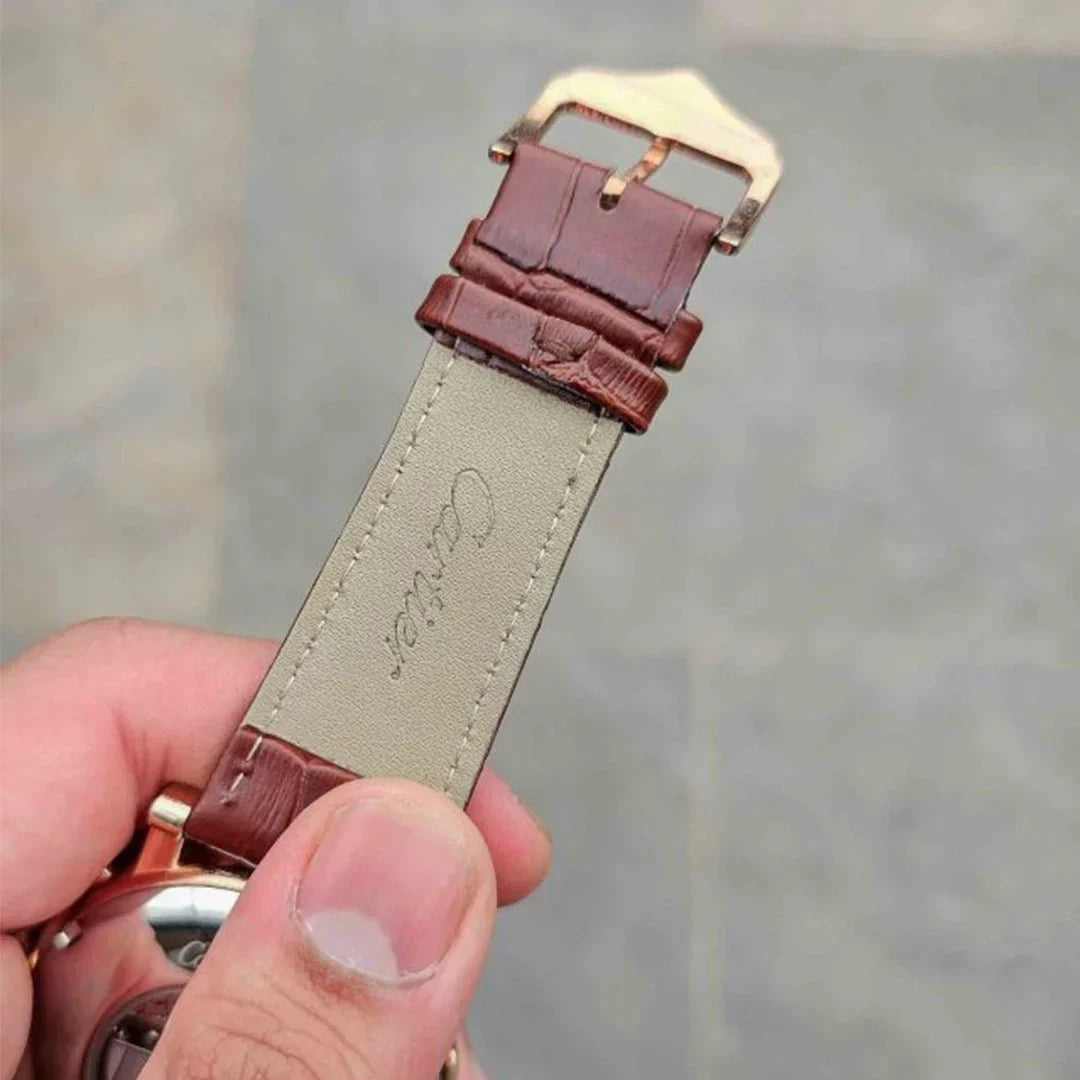 Leather Brown Automatic Watch C