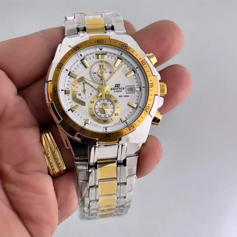 Silver Gold White Metal Watch