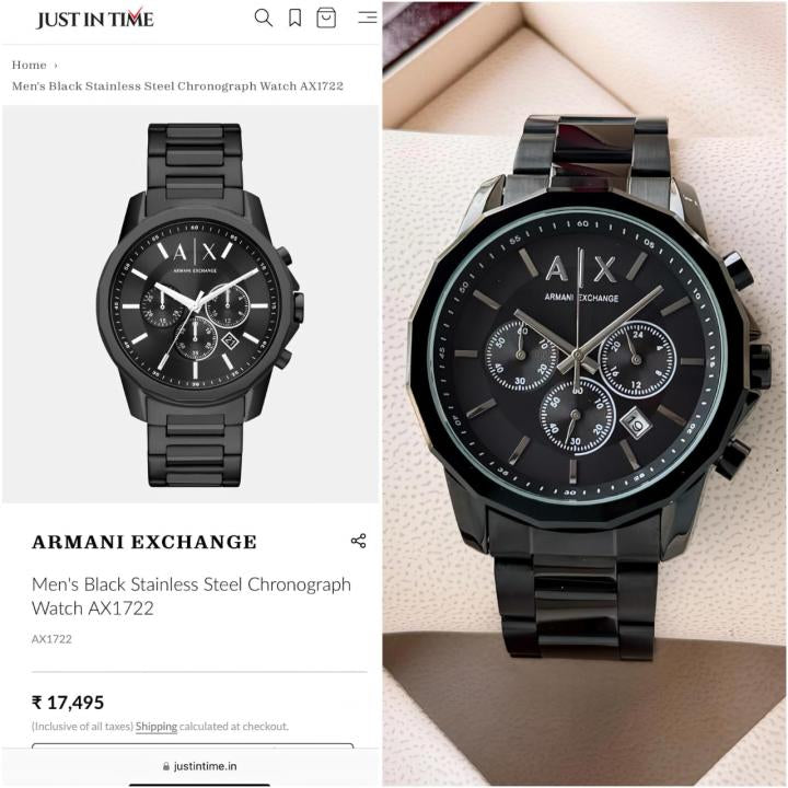 Armani exchange Gunmetal full black